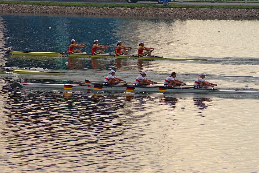 Rowing Finals. Women's quadruple sculls final. Beijing. .