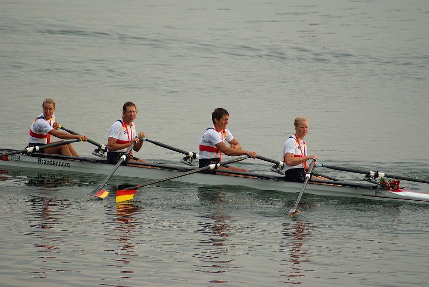 Rowing Finals. German women's quadruple sculls. Beijing. .