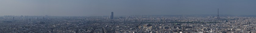 Basilique du Sacré Coeur. Panoramic view on Paris from the Basilique du Sacré Coeur. Paris. .