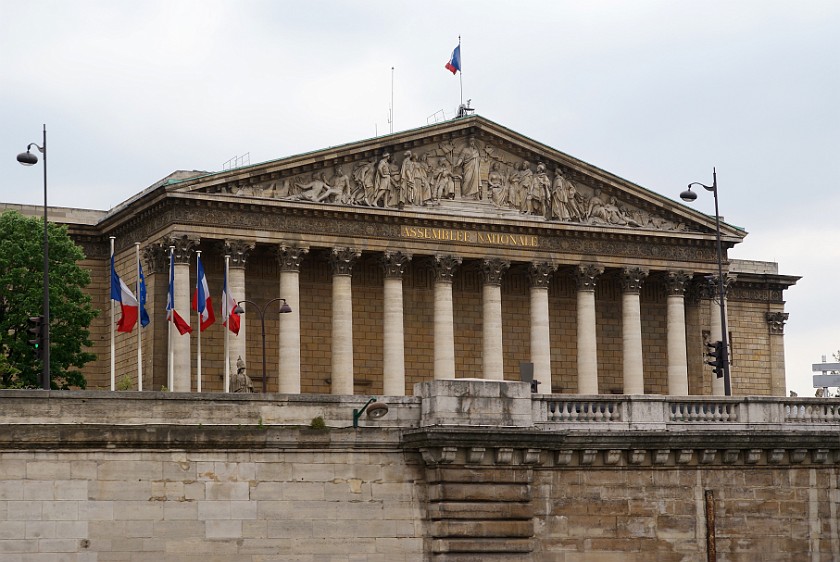 Boat Tour on the River Seine. Assemblée National. Paris. .