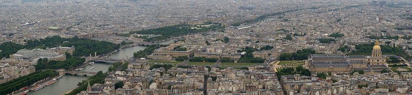 Eiffel Tower. Panoramic west-north-west view from the Eiffel Tower. Paris. .