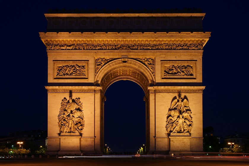 Arc de Triomphe. Arc de Triomphe at night. Paris. .