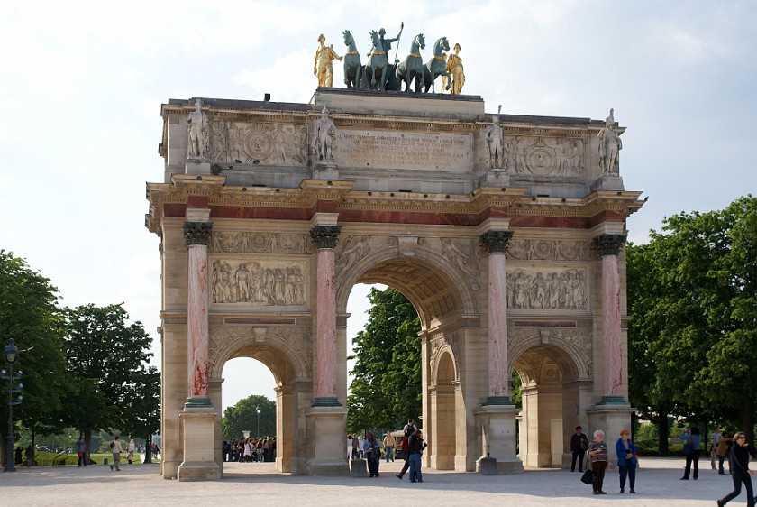 Bicycle Tour with Fat Tire Bike Tours. Arc in the Tuileries Garden. Paris. .
