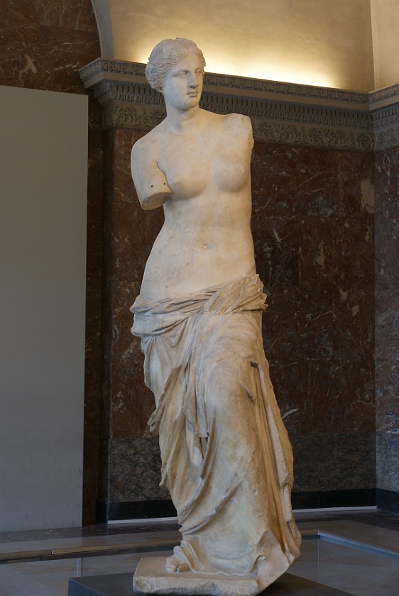 Musée du Louvre. Aphrodite, known as the Venus de Milo, Musée du Louvre. Paris. .