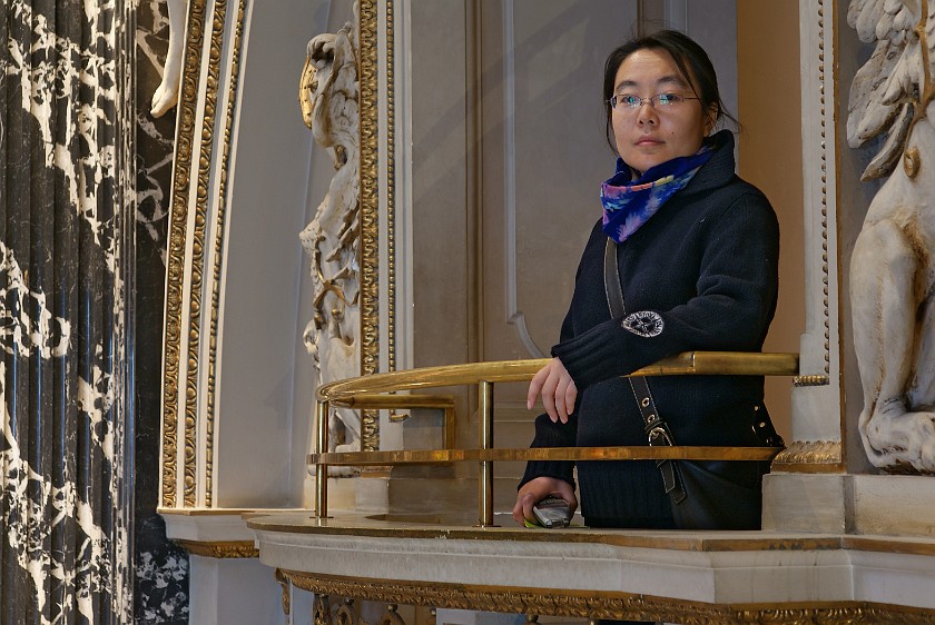 Museum of Fine Arts. Balcony above the Central Inner Court. Vienna. .
