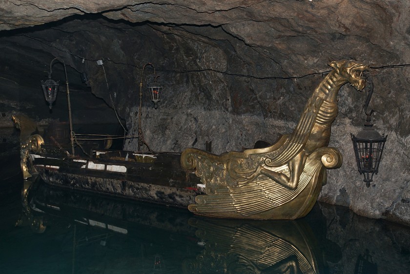 Seegrotte. Movie Boat Model. Hinterbrühl. .