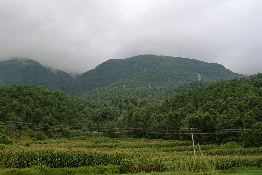 Horseback Ride on Zhonghé Shan. View towards the Zhonghé Shan. near Dàli. .