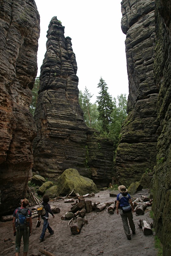 Bielatal. Hiking among rock peaks. Saxon Switzerland. .