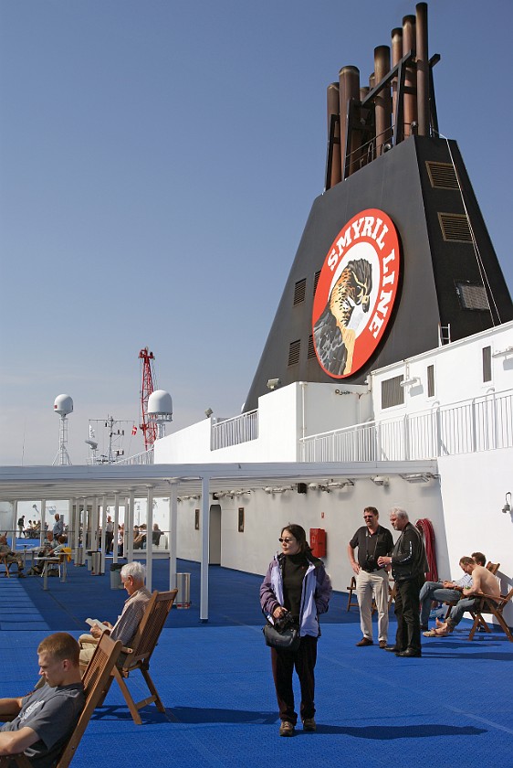 Norröna. Top deck. Esbjerg. .