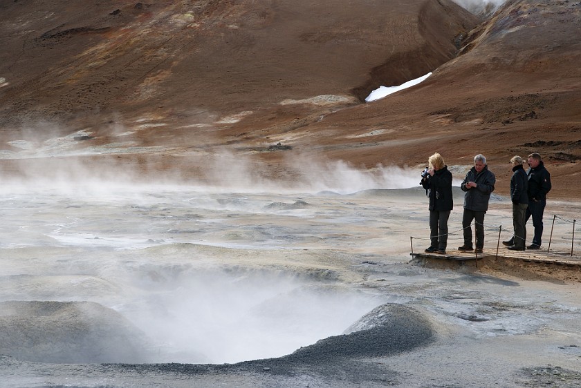 Haverarönd Geothermal Field. Mud volcanos. Mývatn Region. .
