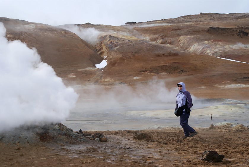 Haverarönd Geothermal Field. Fumarole. Mývatn Region. .