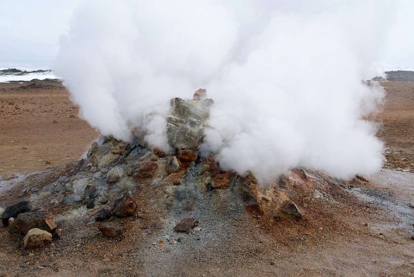 Haverarönd Geothermal Field. Fumarole. Mývatn Region. .