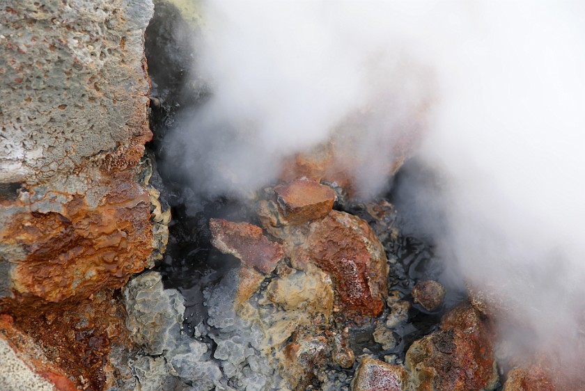 Haverarönd Geothermal Field. Fumarole. Mývatn Region. .