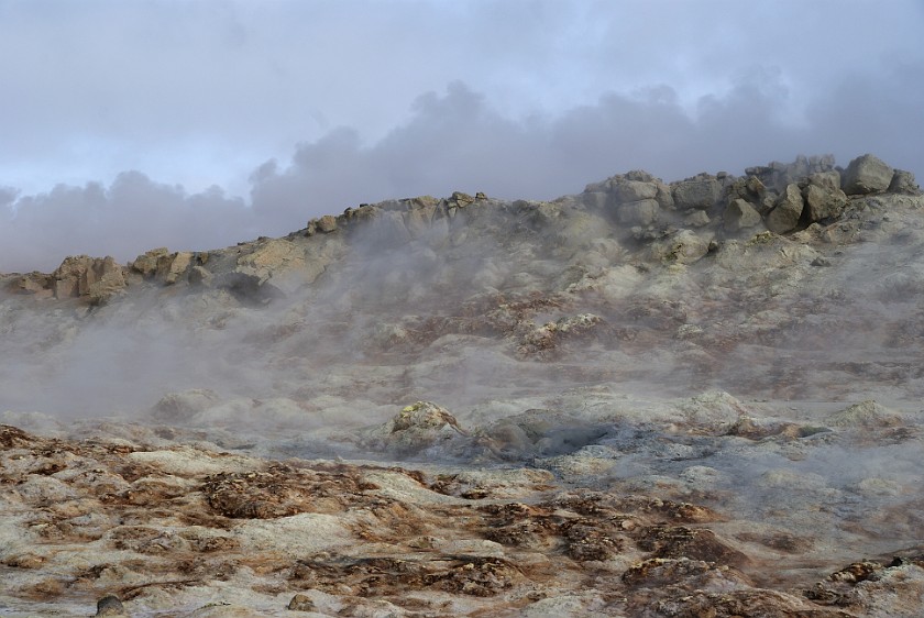 Haverarönd Geothermal Field. Lava field. Mývatn Region. .