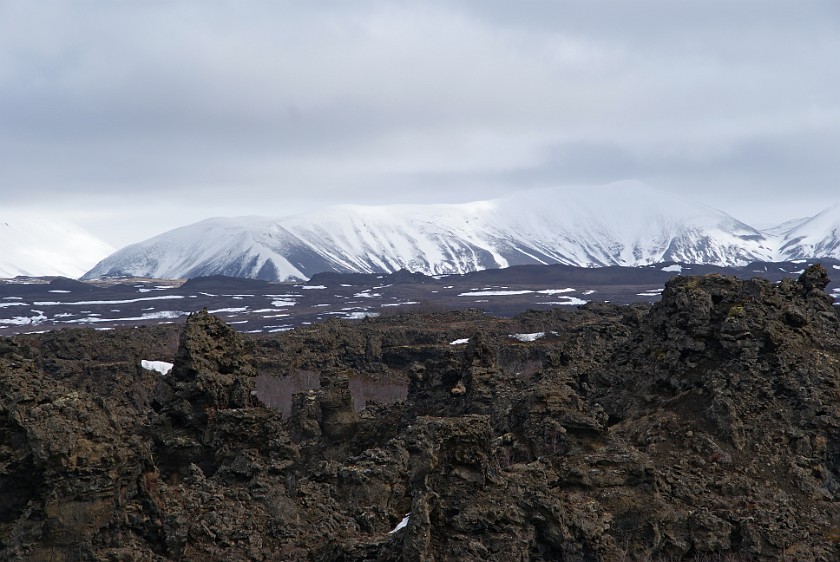 Dimmuborgir. View from the car park. Mývatn Region. .