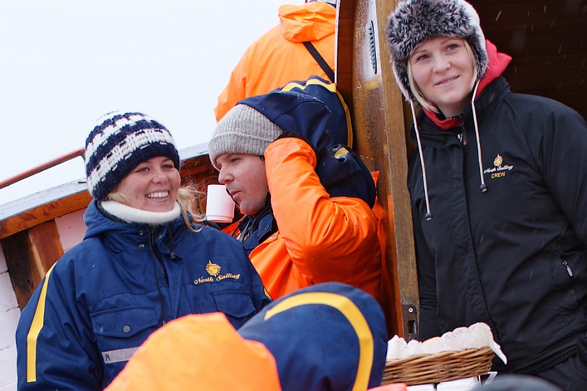 Whale Watching at Húsavík. On board of the Náttfari. Húsavík. .