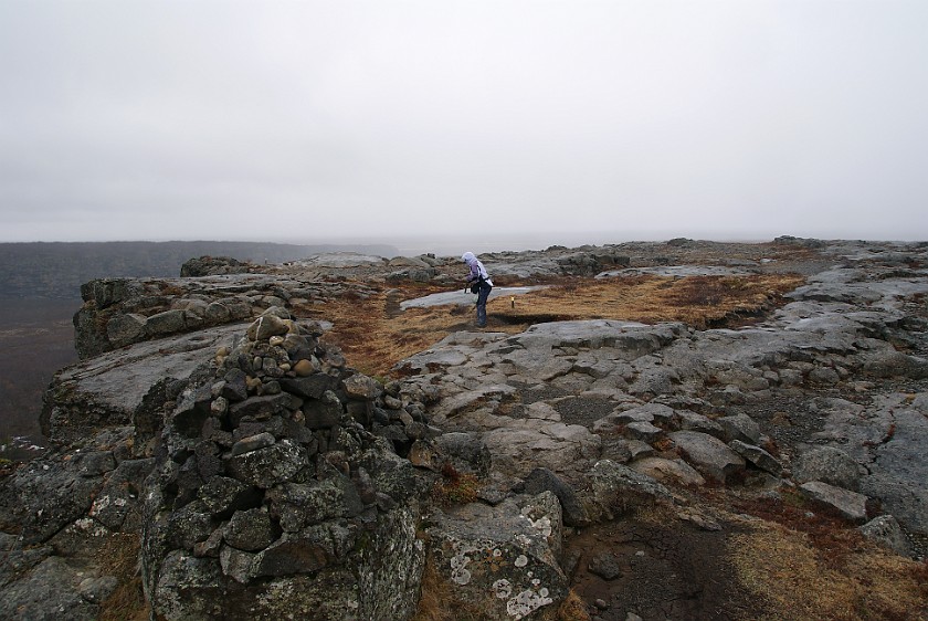 Ásbyrgi. On top of the Eyjan. Jökulsárgljúfur National Park. .