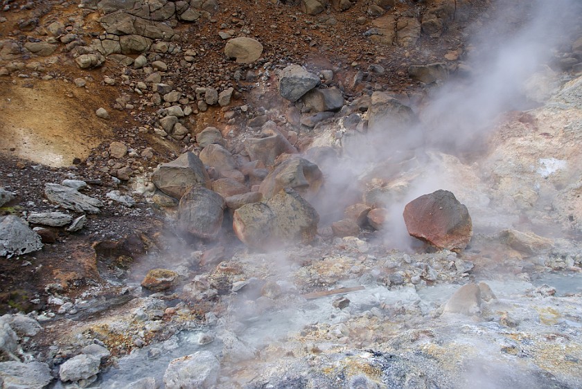 Seltún Geothermal Area. Fumaroles. near Grindavík. .