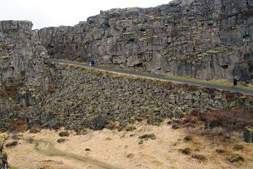 Þingvellir National Park. Almannagjá fissure. near Reykjavík. .