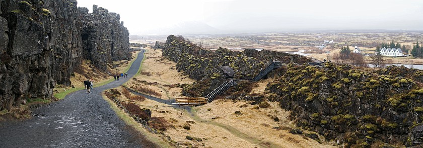 Þingvellir National Park. Almannagjá fissure. near Reykjavík. .