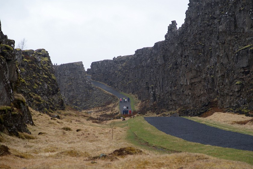 Þingvellir National Park. Almannagjá fissure. near Reykjavík. .