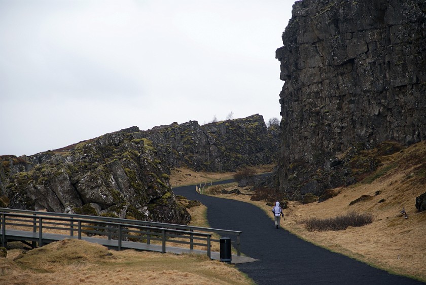 Þingvellir National Park. Almannagjá fissure. near Reykjavík. .