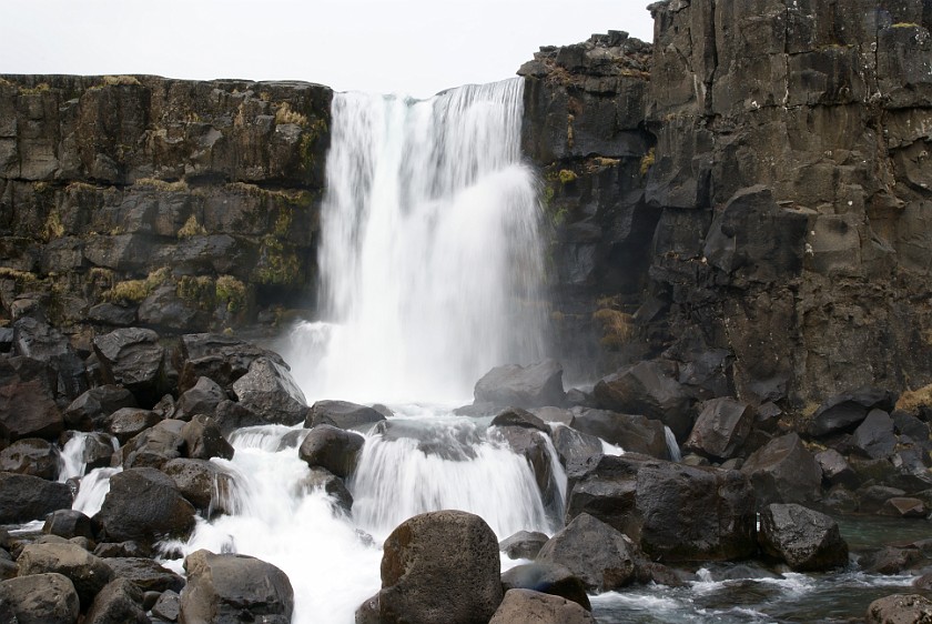 Þingvellir National Park. Waterfall south of the Almannagjá fissure. near Reykjavík. .