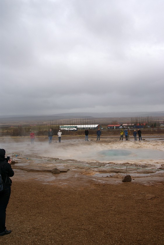 Geysir. Strokkur outbreak. near Reykjavík. .