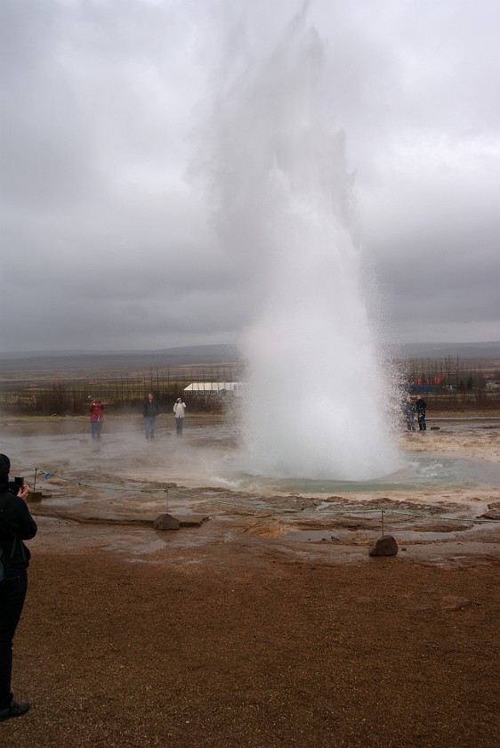 Geysir. Strokkur outbreak. near Reykjavík. .