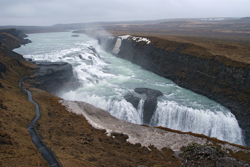 Gullfoss. Waterfall. near Reykjavík. .