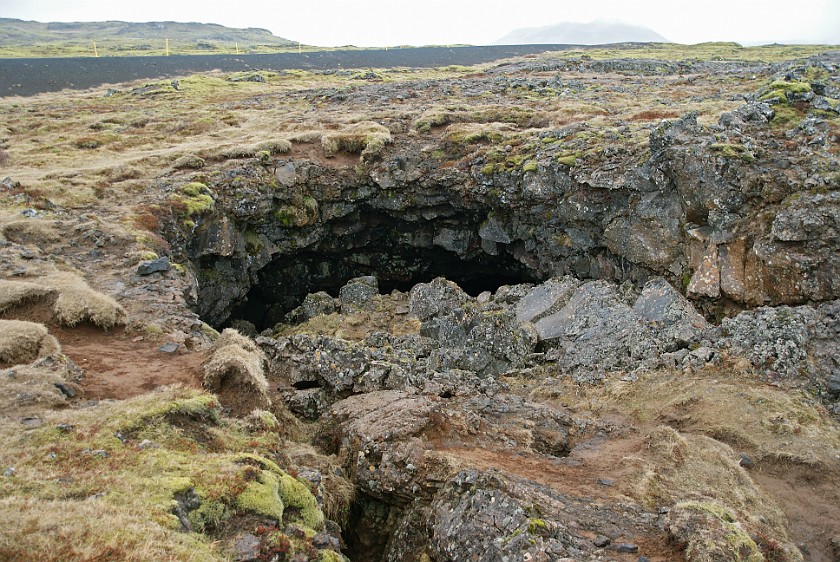 Raufarhólshellir Cave. Entry. near Reykjavík. .