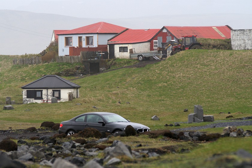 Along the Southern Highway 1. Farm at Cape Dyrhólaey. . .
