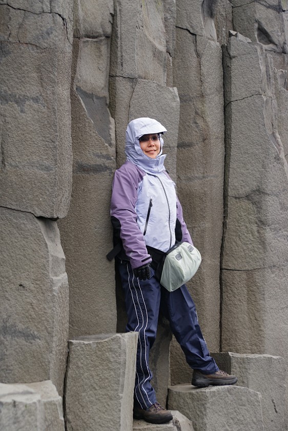 Along the Southern Highway 1. Basalt columns at Cape Dyrhólaey. near Vík. .