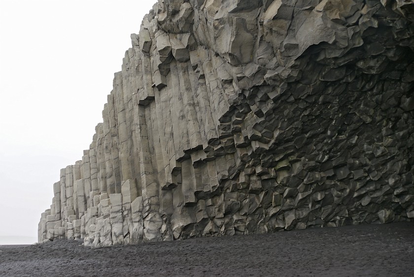 Along the Southern Highway 1. Basalt columns at Cape Dyrhólaey. near Vík. .