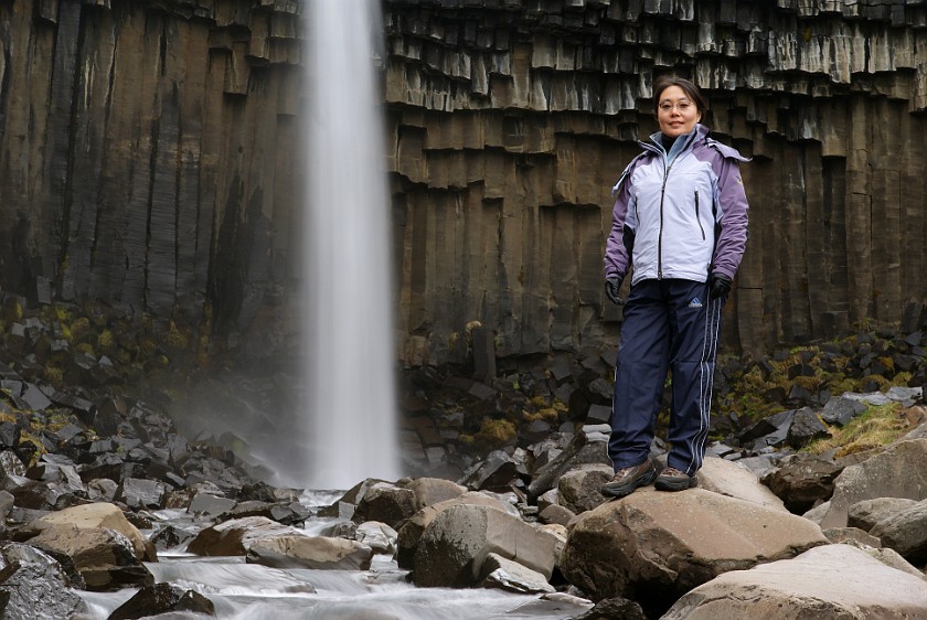 Svartifoss. Waterfall. Skaftafell Nationalpark. .