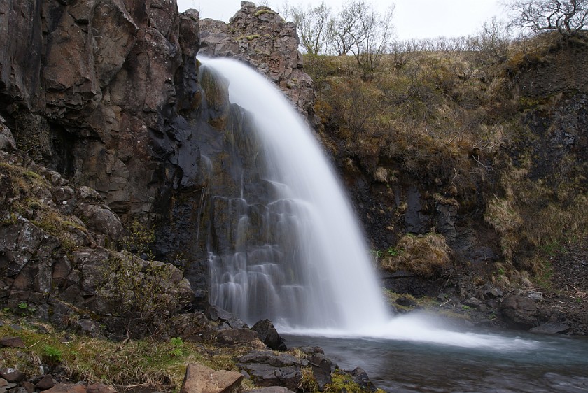 Svartifoss. Magnúsarfoss. Skaftafell Nationalpark. .