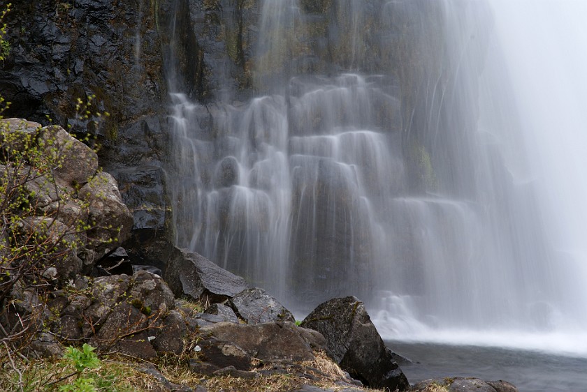 Svartifoss. Magnúsarfoss. Skaftafell Nationalpark. .