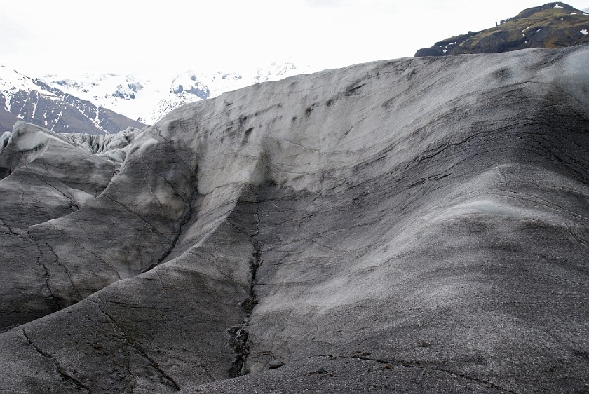 Tour on the Svinafellsjökull Glacier . Ice climbing wall. Skaftafell Nationalpark. .