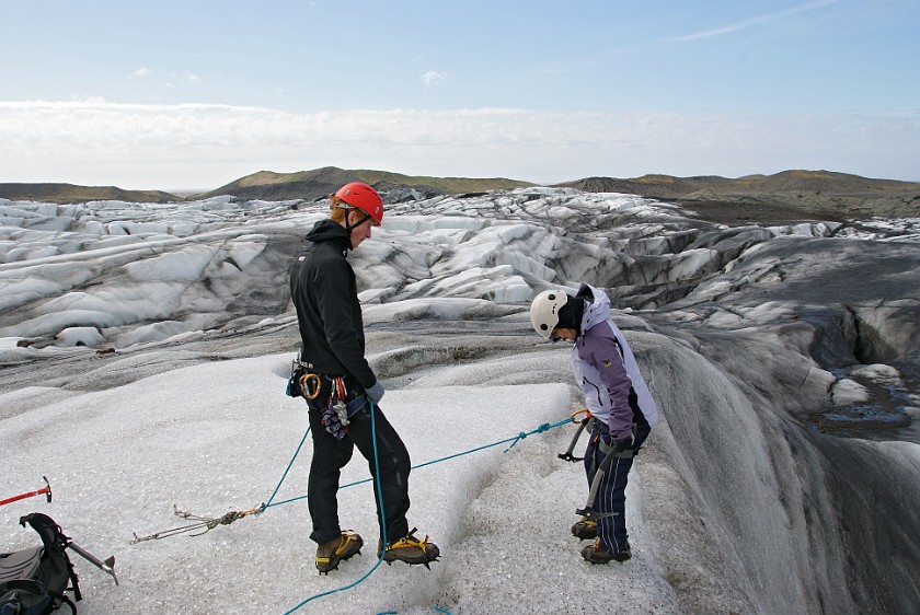 Tour on the Svinafellsjökull Glacier . Ice climbing. Skaftafell Nationalpark. .