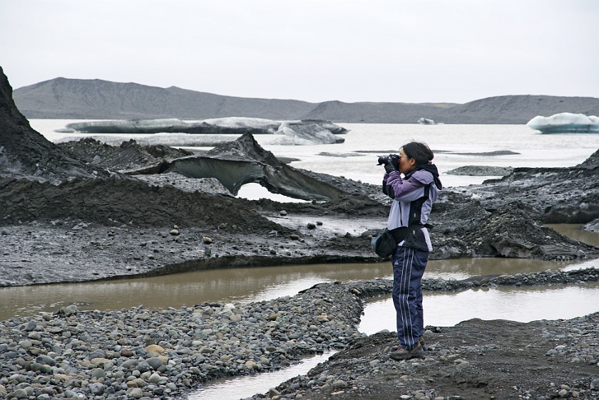 Skaftafellsjökull. Moraine. Skaftafell Nationalpark. .