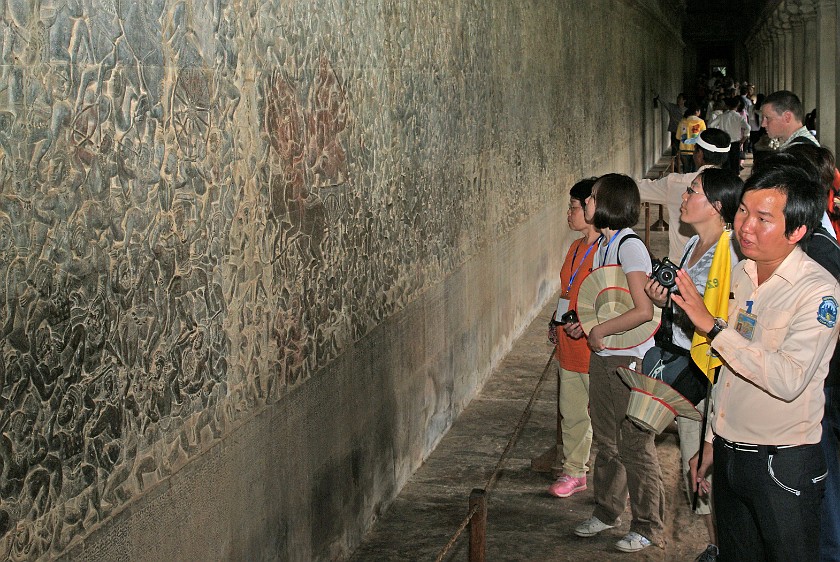 Angkor Wat. Bas-Relief of the West Gallery. near Siem Reap. .