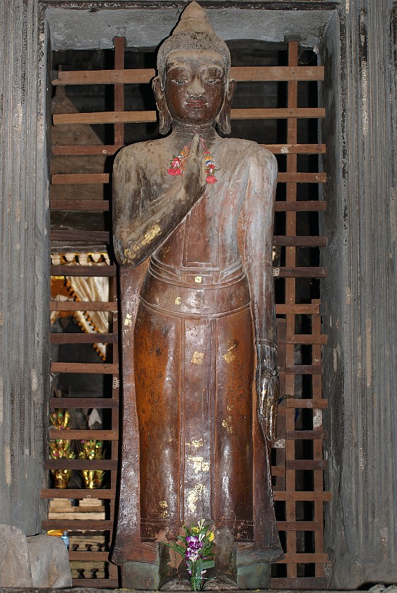 Angkor Wat. Statue in the Central Tower. near Siem Reap. .