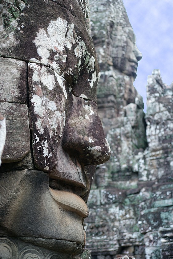 Bayon. Stone Faces. near Siem Reap. .