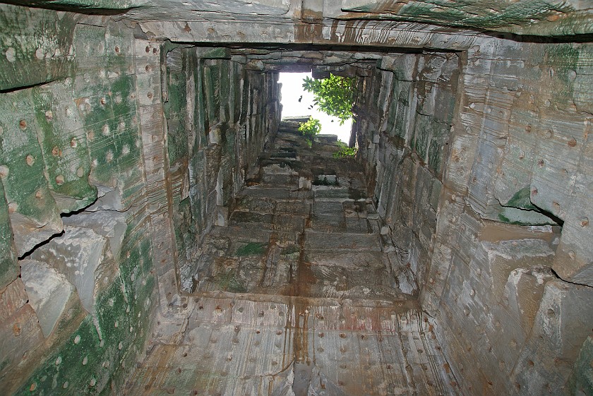 Ta Prohm. Inside a Tower. near Siem Reap. .