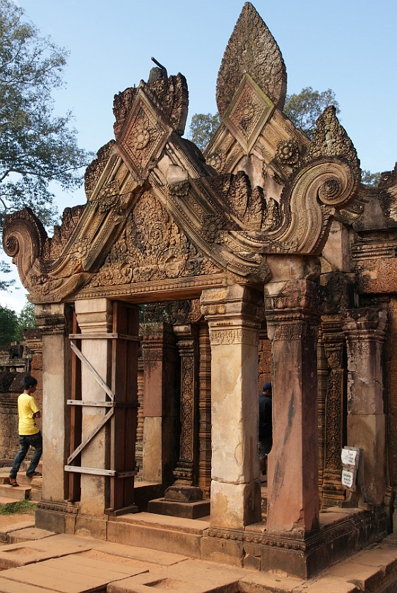 Banteay Srei. Gate to the Hindu Temple. near Siem Reap. .
