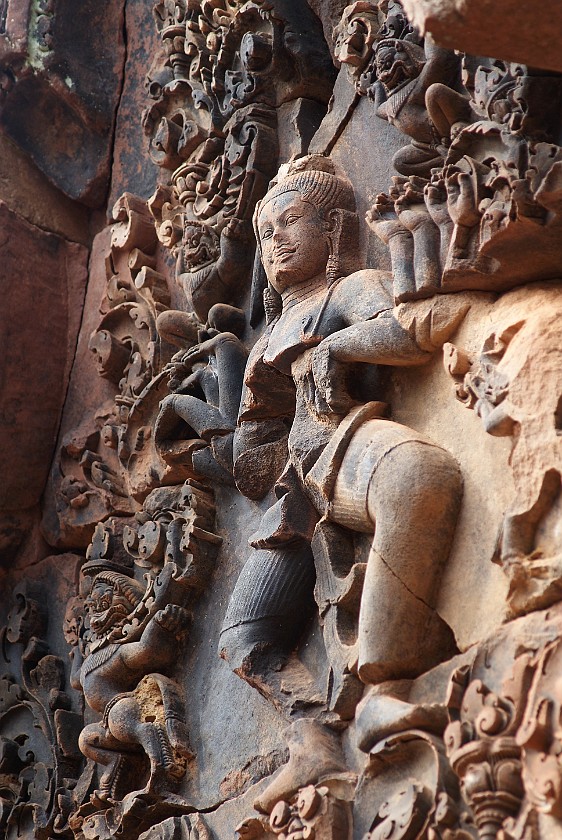 Banteay Srei. Relief. near Siem Reap. .