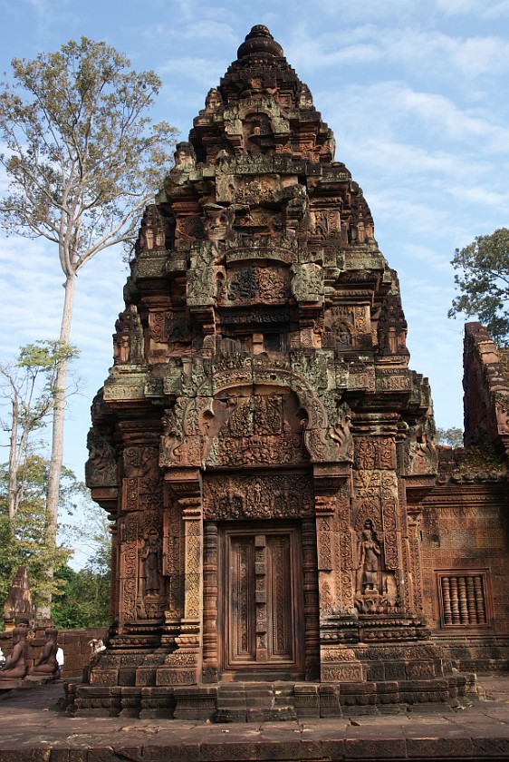 Banteay Srei. Tower. near Siem Reap. .