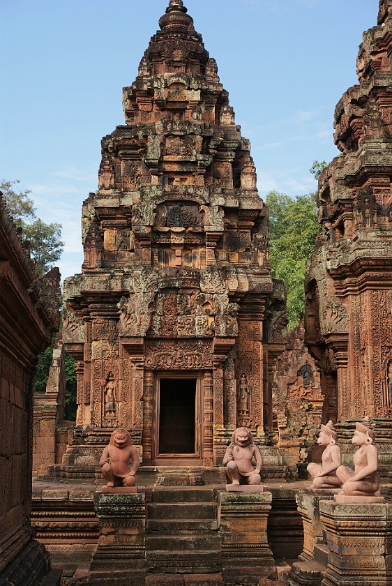 Banteay Srei. Tower. near Siem Reap. .
