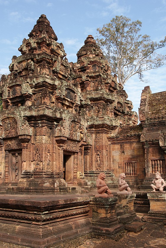 Banteay Srei. Towers. near Siem Reap. .