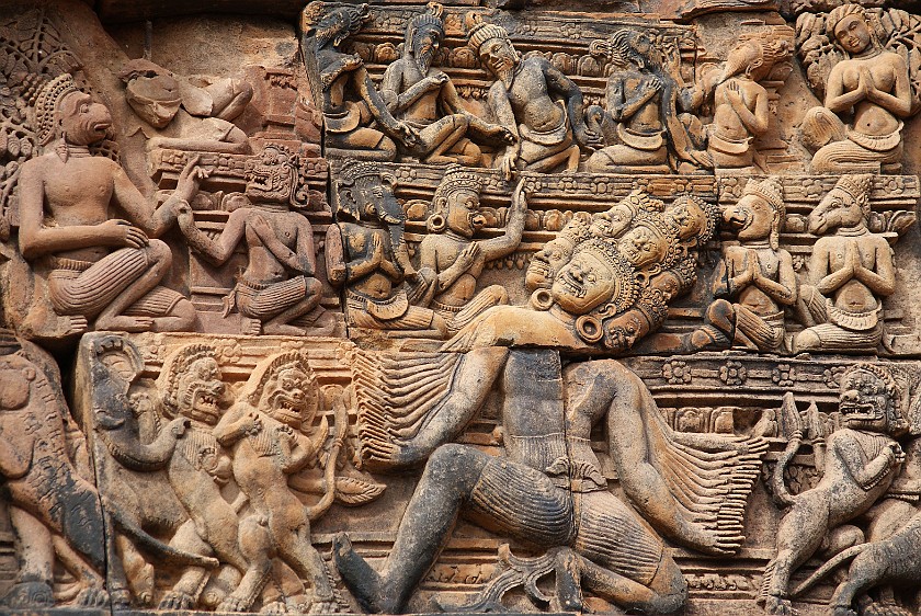 Banteay Srei. Relief. near Siem Reap. .